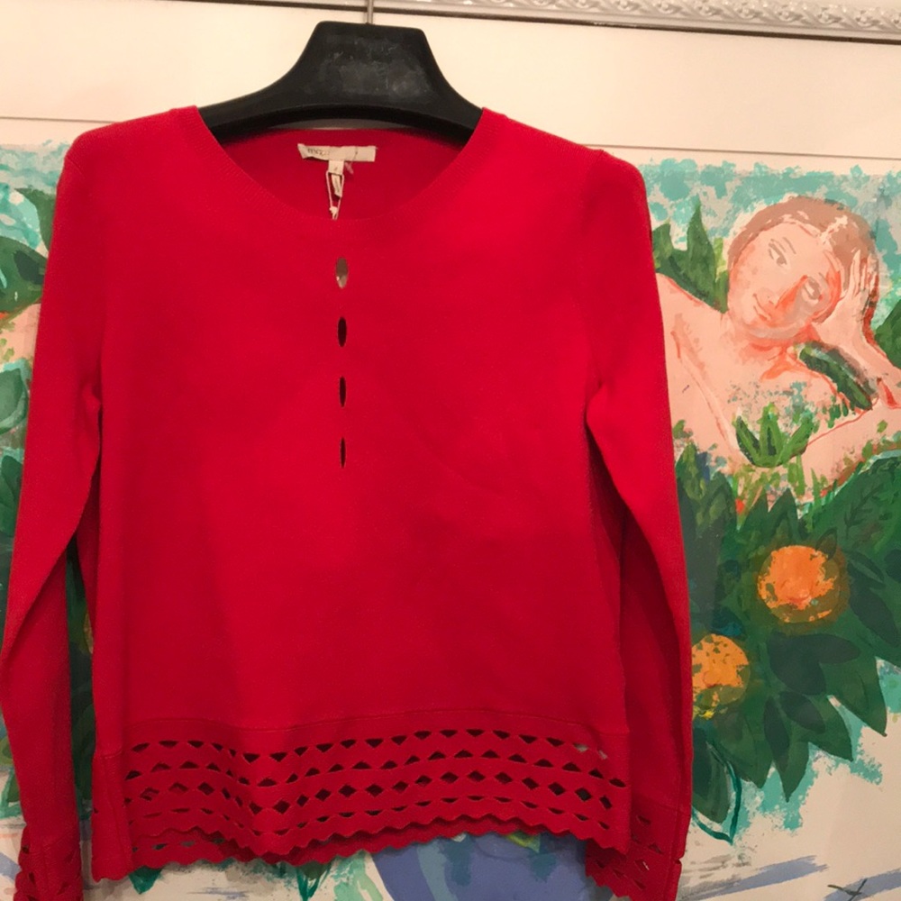 MAJE new red sweater top